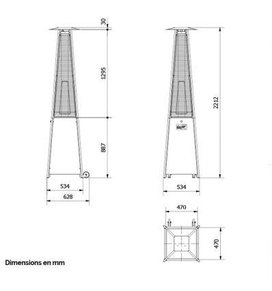 Chauffage terrasse gaz pyramide professionnel