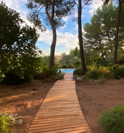 Chemin de plage en bois