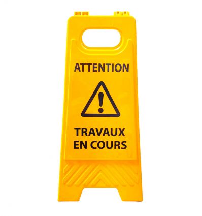 Chevalet travaux en cours