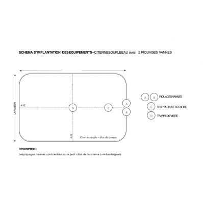 Citerne souple pour stockage d'eau 200 m3