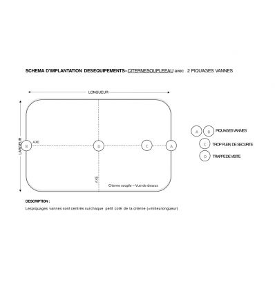 Citerne souple pour stockage d'eau 50 m3