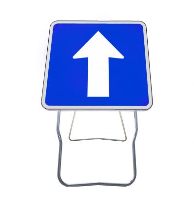 CK12 - Panneau Sens Unique Temporaire (avec ou sans pied)