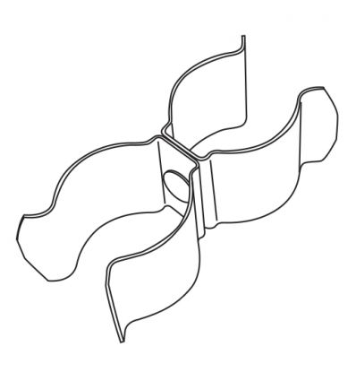 Clip d'assemblage pour grille d'exposition