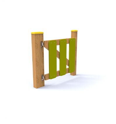 Clôture bois multicolore aire de jeux 1 à 12 ans
