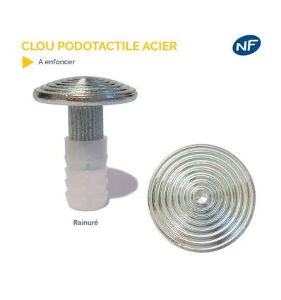 Clou Podotactile à Sceller ou Enfoncer