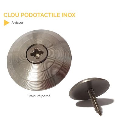 Clou Podotactile à Visser pour Support en Bois