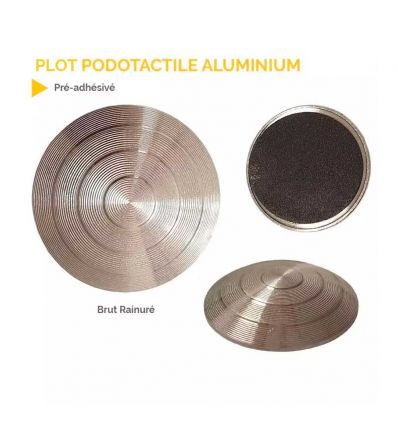 Clou Podotactile sans perçage Aluminium