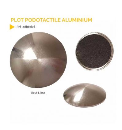 Clou Podotactile sans perçage Aluminium