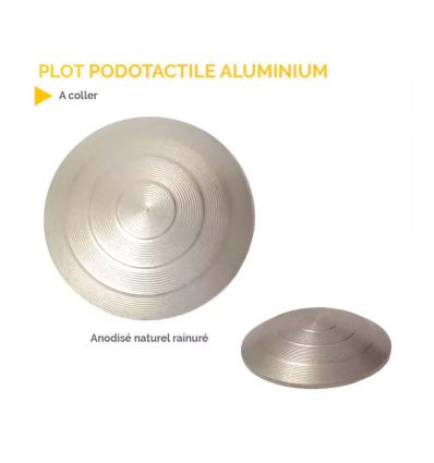 Clou Podotactile sans perçage Aluminium