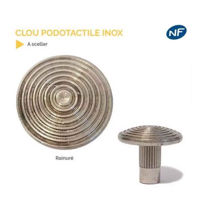 Clou Podotactile Inox 316 pour milieu marin