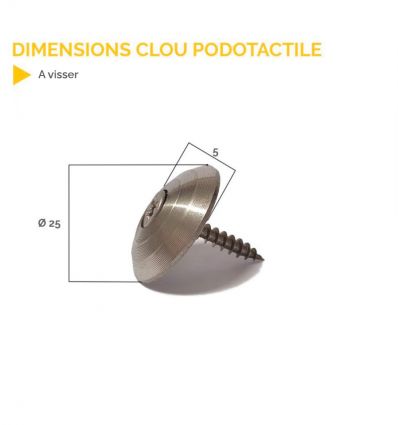 Clou Podotactile Inox 304