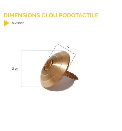 Clou Podotactile Laiton