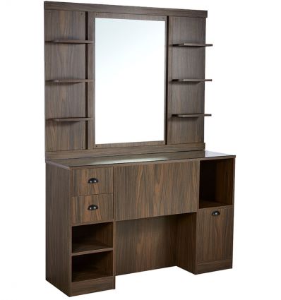 Coiffeuse Barbier en Bois avec Miroir
