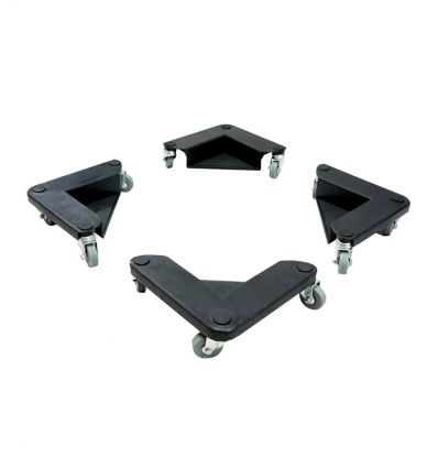 4 Coins roulants en acier 600 kg avec sac transport