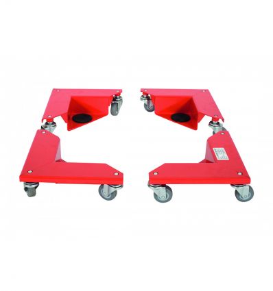 4 Coins roulants en acier 600 kg avec sac transport
