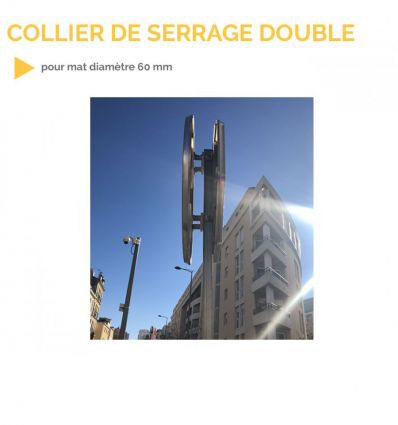 Collier de serrage pour mat (diam 60 ou 76 mm)