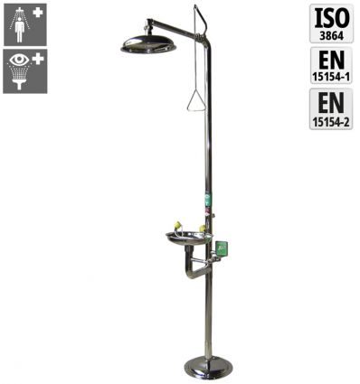 Combiné douche et lave-yeux de sécurité