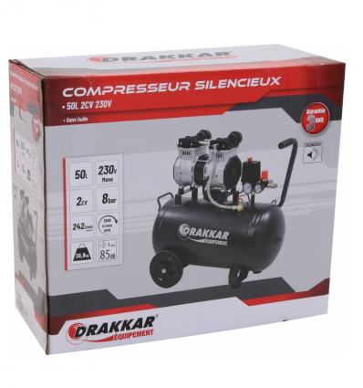 Compresseur silencieux 50L