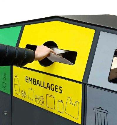 Conteneur de tri sélectif 3 compartiments