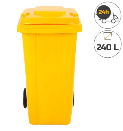 Conteneur Poubelle Jaune 240 Litres
