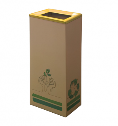 Corbeille de tri sélectif en carton
