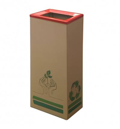 Corbeille de tri sélectif en carton