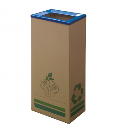 Corbeille de tri sélectif en carton