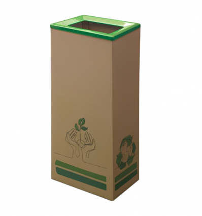 Corbeille de tri sélectif en carton