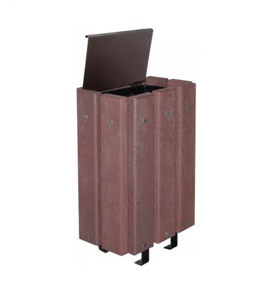 Corbeille extérieure en plastique recyclé
