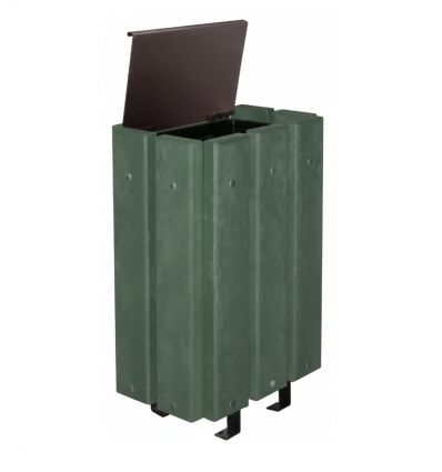 Corbeille extérieure en plastique recyclé