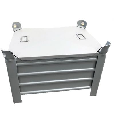 Couvercle pour caisse palette métallique