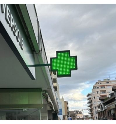 Croix lumineuse pharmacie extérieur double face