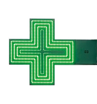 Croix lumineuse pharmacie extérieur double face