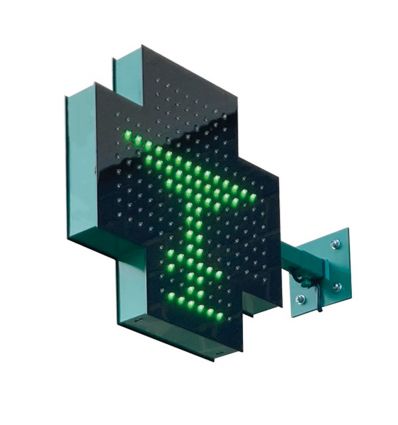 Croix lumineuse pharmacie extérieur double face