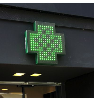 Croix de Pharmacie Lumineuse extérieur Simple Face