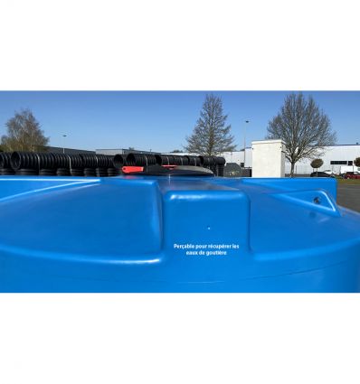 Cuve de stockage d'eau PEHD 3000 L verticale