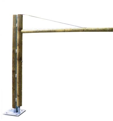 Demi portique pivotant parking Acier/Bois