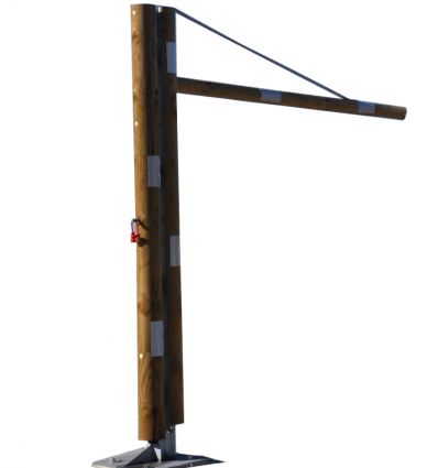 Demi portique pivotant parking Acier/Bois