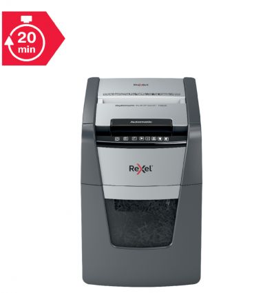 Destructeur de documents auto coupe croisée P4 100 feuilles 34 L Rexel Optimum AutoFeed+ 100X