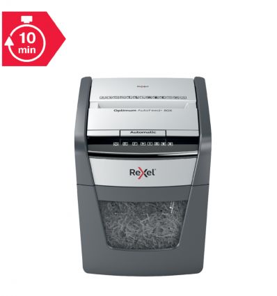 Destructeur de documents auto coupe croisée P4 50 feuilles 20 L Rexel Optimum AutoFeed+ 50X