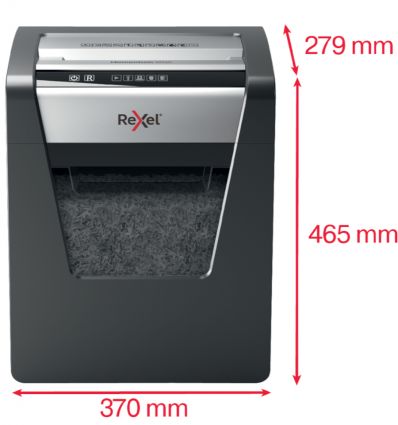 Destructeur de documents manuel coupe micro P5 10 feuilles 23 L Rexel Momentum M510
