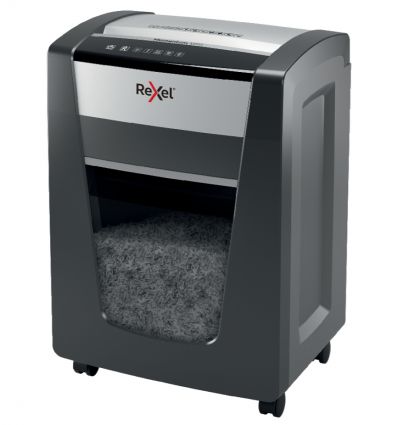 Destructeur de documents manuel coupe micro P5 15 feuilles 30 L Rexel Momentum M515