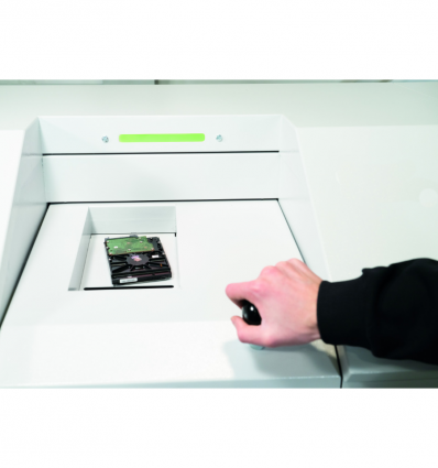 Destructeur disque dur 2 types d'évacuation des déchets
