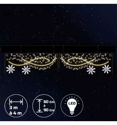 Traversée de rue de Noël - Flocon