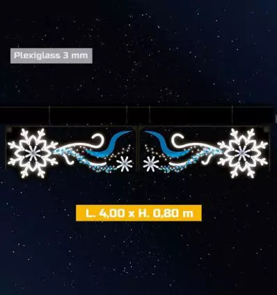 Traversée de rue de Noël - Flocon
