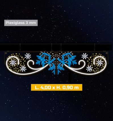 Traversée de rue de Noël - Flocon