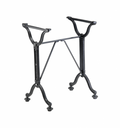 Double pied de table en fonte