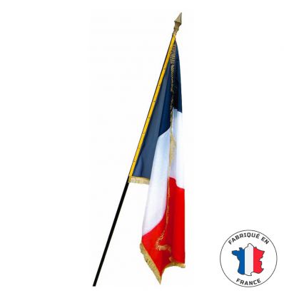 Drapeau France intérieur sur hampe classique