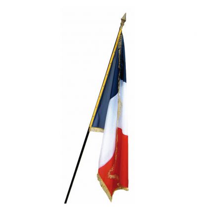 Drapeau France intérieur sur hampe classique