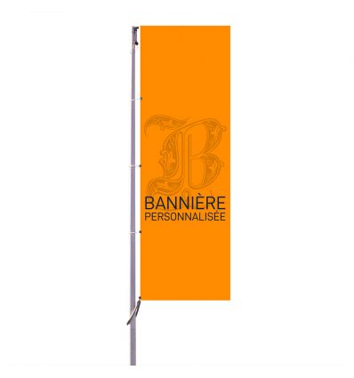 Drapeau vertical type bannière pour potence personnalisable
